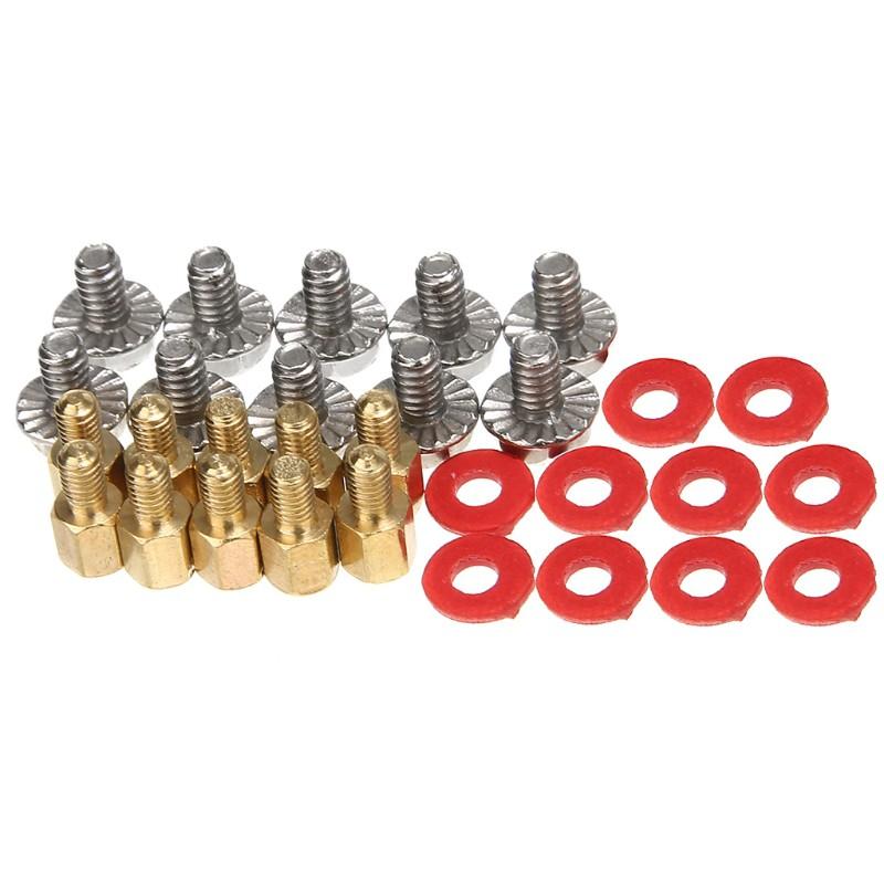 Set 20 Vòng Đệm Màu Đỏ 6.5mm 6-32-m3 Cho Bo Mạch Chủ Máy Tính