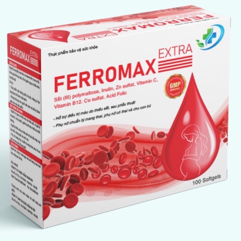 Viên uống bổ máu FERROMAX Vinaphar, Hộp 100 Viên - Bổ xung sắt cho người thiếu máu