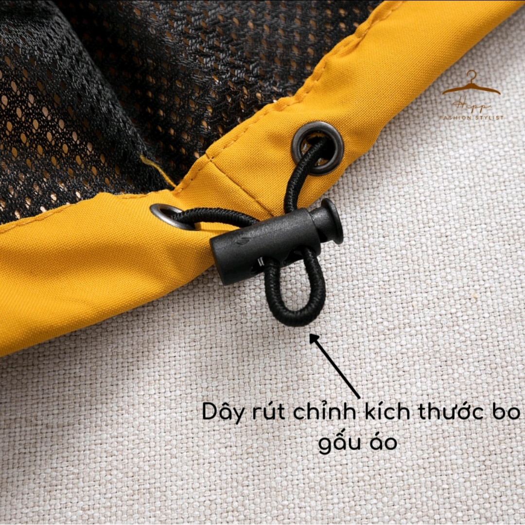 Áo khoác gió 2 lớp lót lưới chống thấm nước, kiểu dáng unisex [THEM02