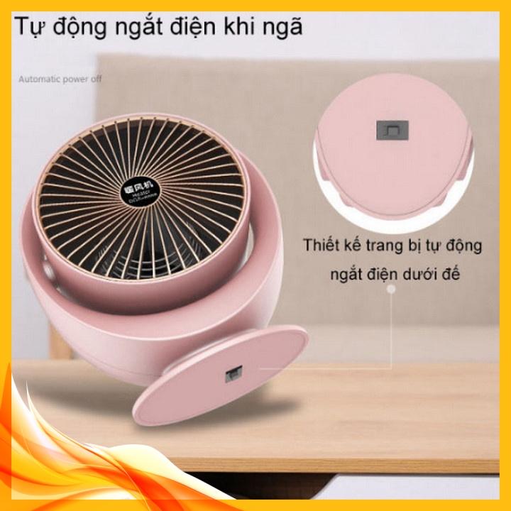 Quạt Nóng Mini Để Bàn Bionic Air Pink ️