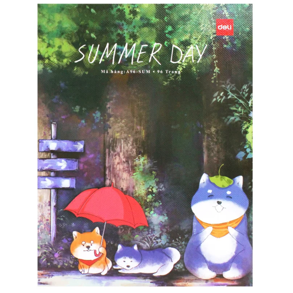 Tập Học Sinh - 5 Ô Ly Vuông - 96 Trang 80gsm - Deli CNA96-SUM (Mẫu Bìa Giao Ngẫu Nhiên)
