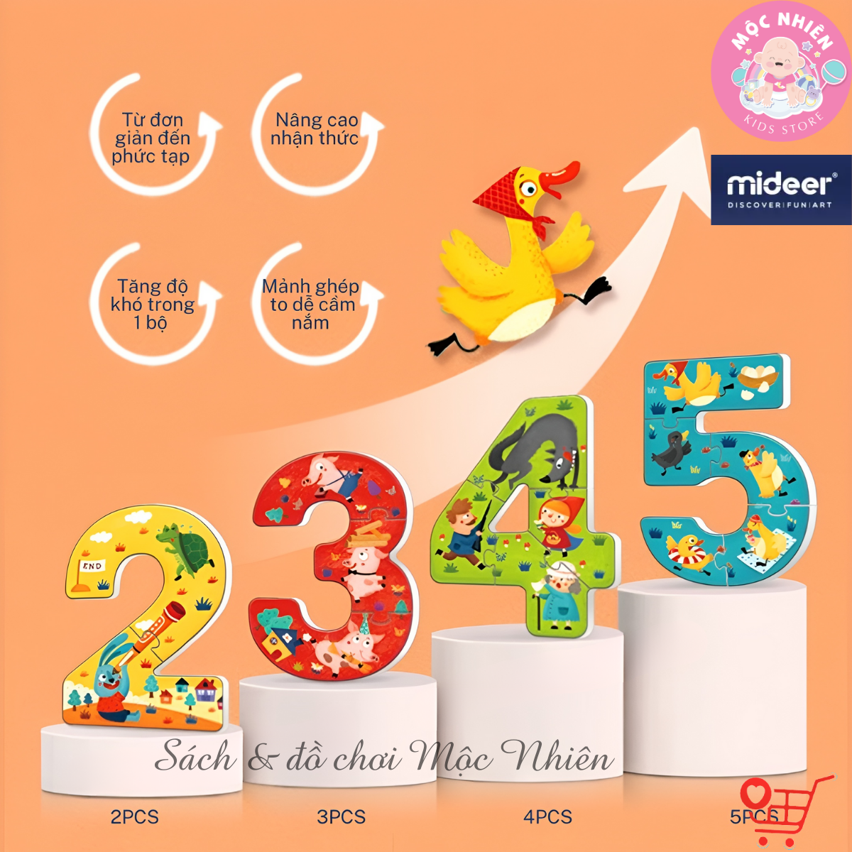 Đồ Chơi Xếp Hình Ghép Cặp Đầu Tiên Nhiều Chủ Đề - My First Puzzle Mideer Dành Cho Các Bé Trên 2 Tuổi