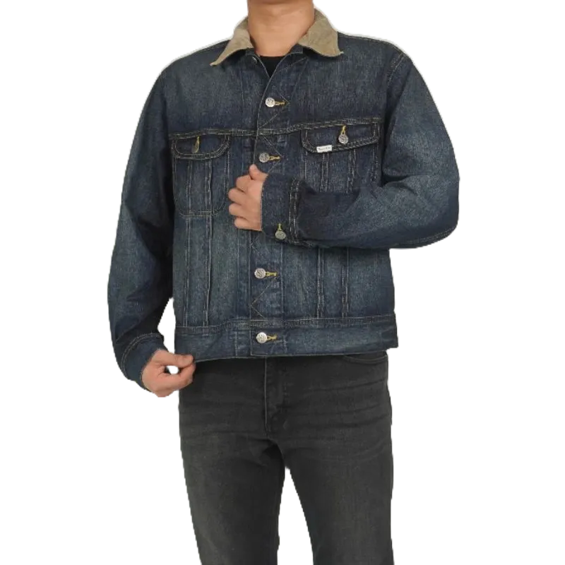 ÁO JACKET PHỐI CỔ JK1 - Áo khoác jean nam siêu đẹp, chất vài denmi cao cấp, thương hiệu Samma Jeans - Xanh nhạt
