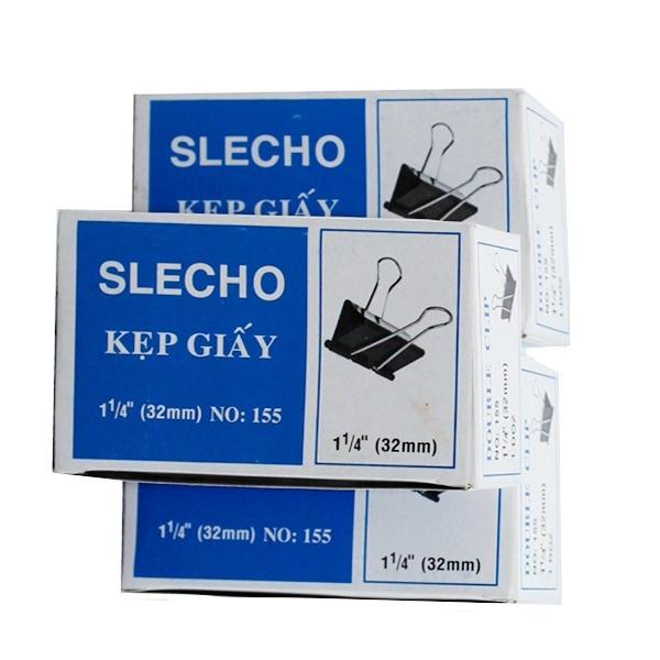 Kẹp Bướm SLECHO Nhiều Kích Thước 15mm/19mm/25mm/32mm - Hộp 12 Cái (Kẹp Giấy