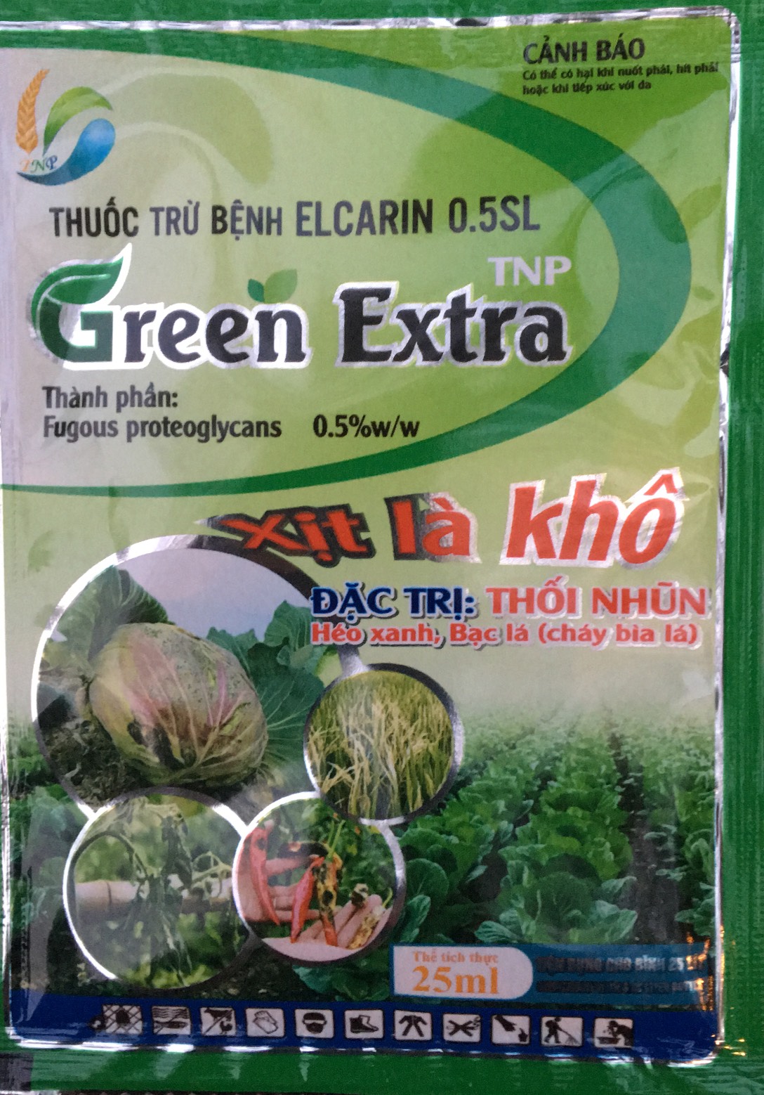 GREEN EXTRA sinh học ngừa bệnh héo xanh thối nhũn trên cây trồng gói 25ml