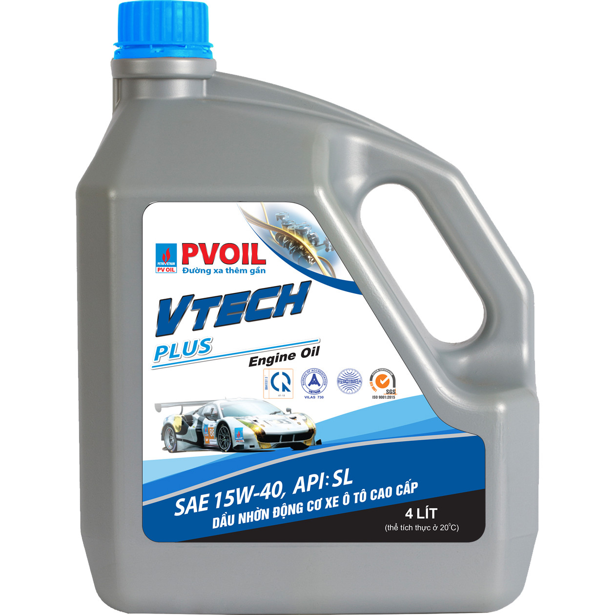 DẦU NHỚT PV OIL VTECH PLUS 15W40/4L