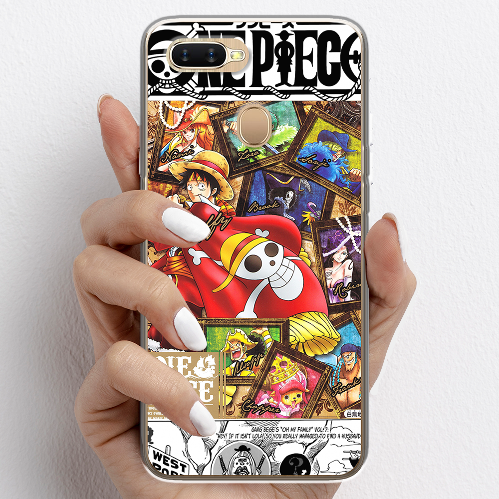 Ốp lưng cho Oppo A3s, Oppo A5s nhựa TPU mẫu One Piece cờ đỏ