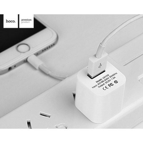 Củ Sạc Cho iPhone 1A Hoco UH102 - Sạc 1A - 5W Chuẩn - Hàng Chính Hãng