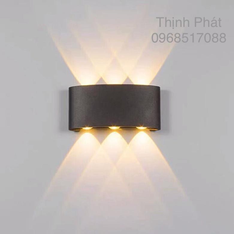 ĐÈN TƯỜNG HẮT 2 ĐẦU 6 MẮT NGOÀI TRỜI, TRONG NHÀ DDT