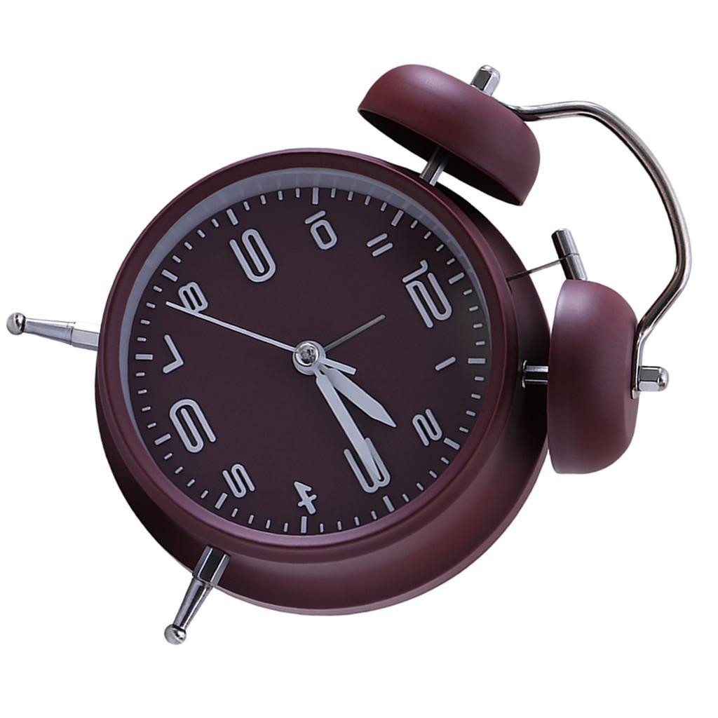 2 Pieces Mechanical Alarm Clock, Retro Style Wind Up Mechnical Alarm Clock,