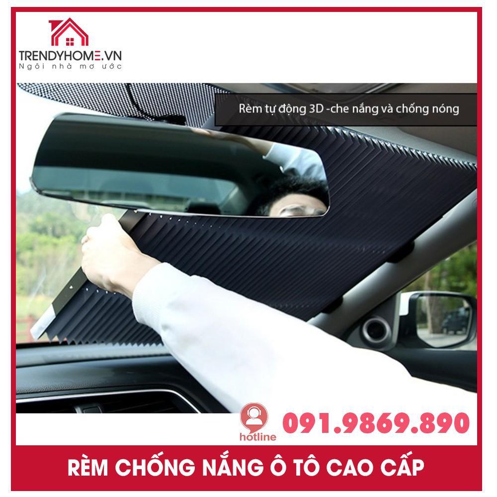 Rèm chắn nắng cho Ô tô Che nắng kính lái mẫu 2 cho ô tô, co dãn xếp gọn gàng