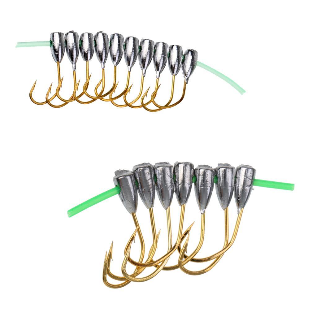 7 or 10 Pieces Lead Head Hook Jigs Bait Fishing Hooks for Soft Lure Fishing Hook 2 Size