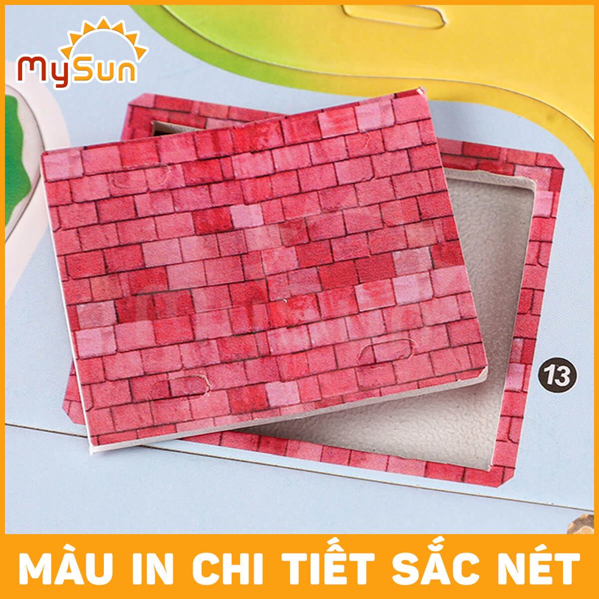 Lắp ráp ghép mô hình nhà bằng giấy 3d đồ chơi xếp hình lâu đài cho bé 1 2 3 4 5 tuổi MySun