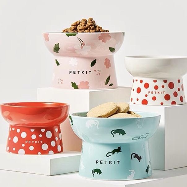 Chén Ăn, Bát Ăn Cho Chó Mèo Chống Gù Làm Từ Gốm Sứ Cao Cấp Ceramic Petkit Cera Spot- HeLiPet