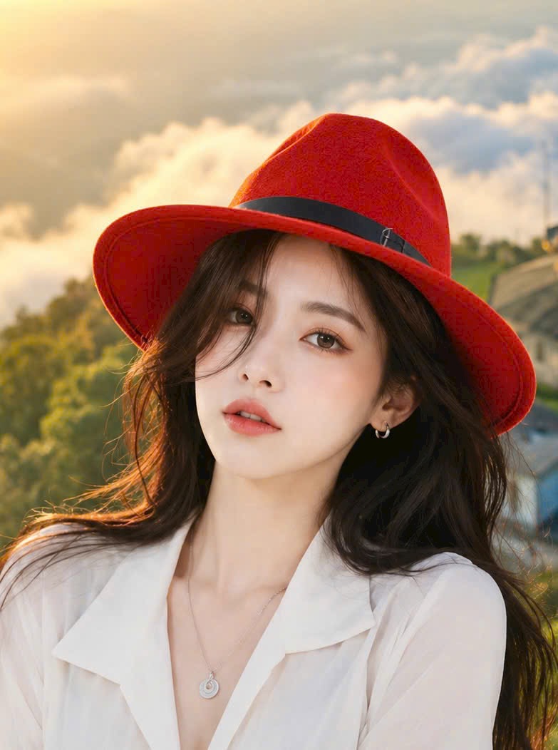 Mũ cao bồi phớt nón fedora nỉ đai da nam nữ vành mũ 7cm vòng đầu 56-59cm có dây rút điều chỉnh vòng đầu bên trong  Kiểu dáng đẹp thời trang dễ phối đồ  Dona240626