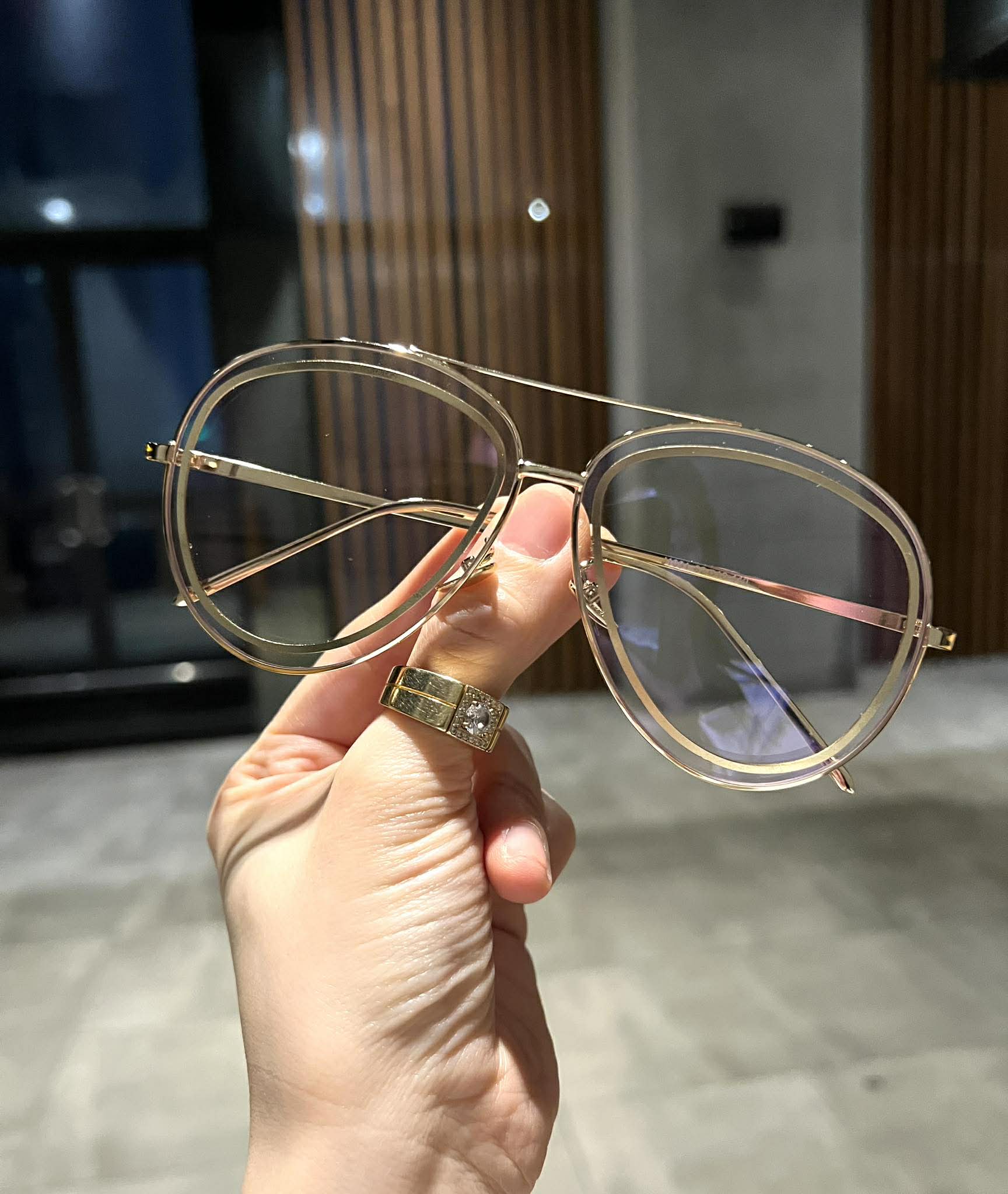 Kính mắt nam nữ thời trang chống nắng, chống lóa Uv viền kim loại style Hàn Quốc