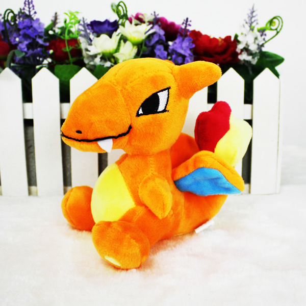 Gấu Bông Pokemon - Khủng Long Lửa Charizard (25 Cm) Gb214 (Tặng 1 Móc Khóa Dây Da Pu Đính Đá Lấp Lánh)