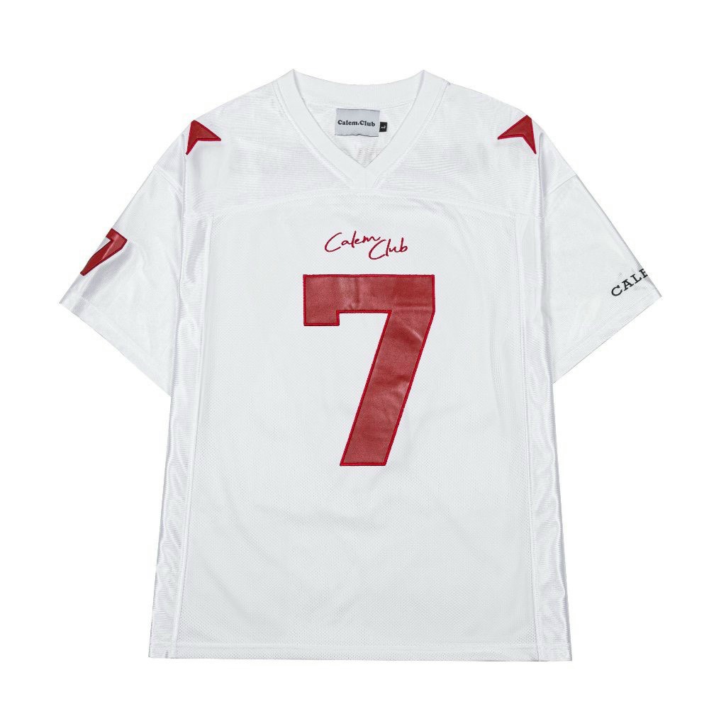Áo Thun Thể Thao Số 7 Calem Club Form Rộng Tay Lỡ Áo Phông Bóng Đá Unisex Local Brand, Áo BABYTEE nam nữ SEVEN phong cách trẻ trung, năng động trắng xám phối hồng C, Áo thun cặp đôi thường ngày mùa hè thời trang, áo thun thể thao dáng rộng size lớn