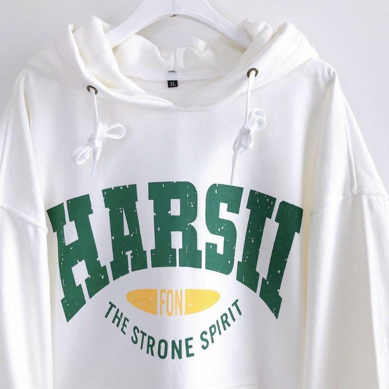 Áo hoodie unisex HARSII - kiểu áo khoác Nỉ in chữ không bong troc chống nắng mưa mẫu thời trang thu đông