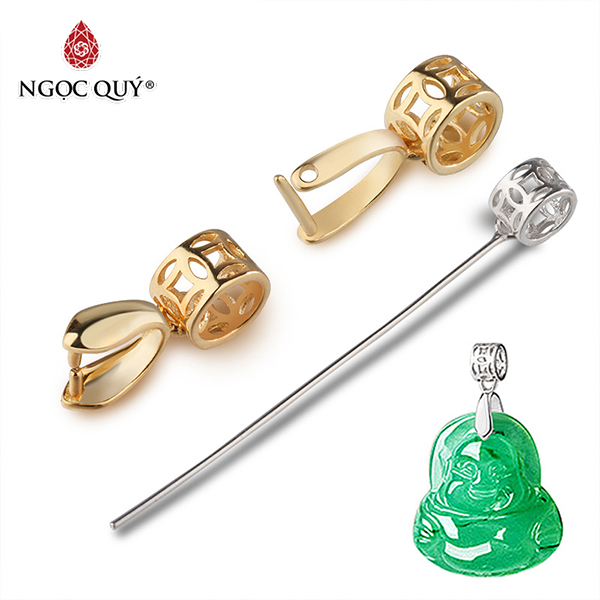 Combo 2 cái charm bạc khoen kim tiền móc mặt dây chuyền - Ngọc Quý Gemstones