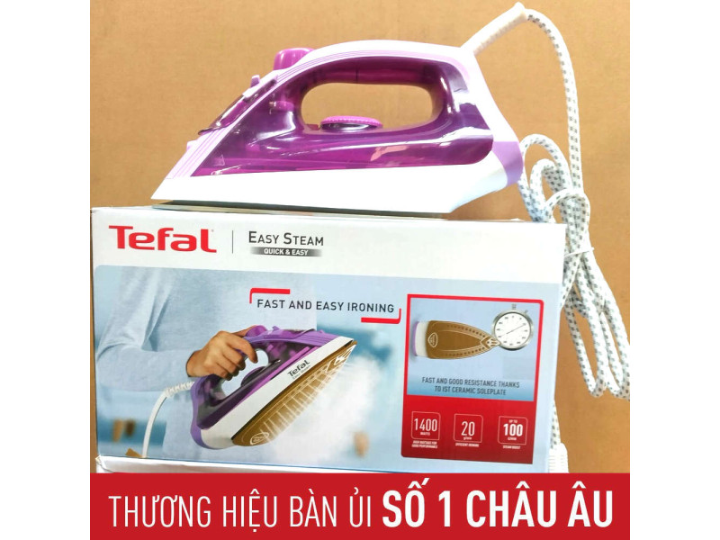 Bàn ủi hơi nước Tefal Easy Steam FV1955E0 - Hàng chính hãng