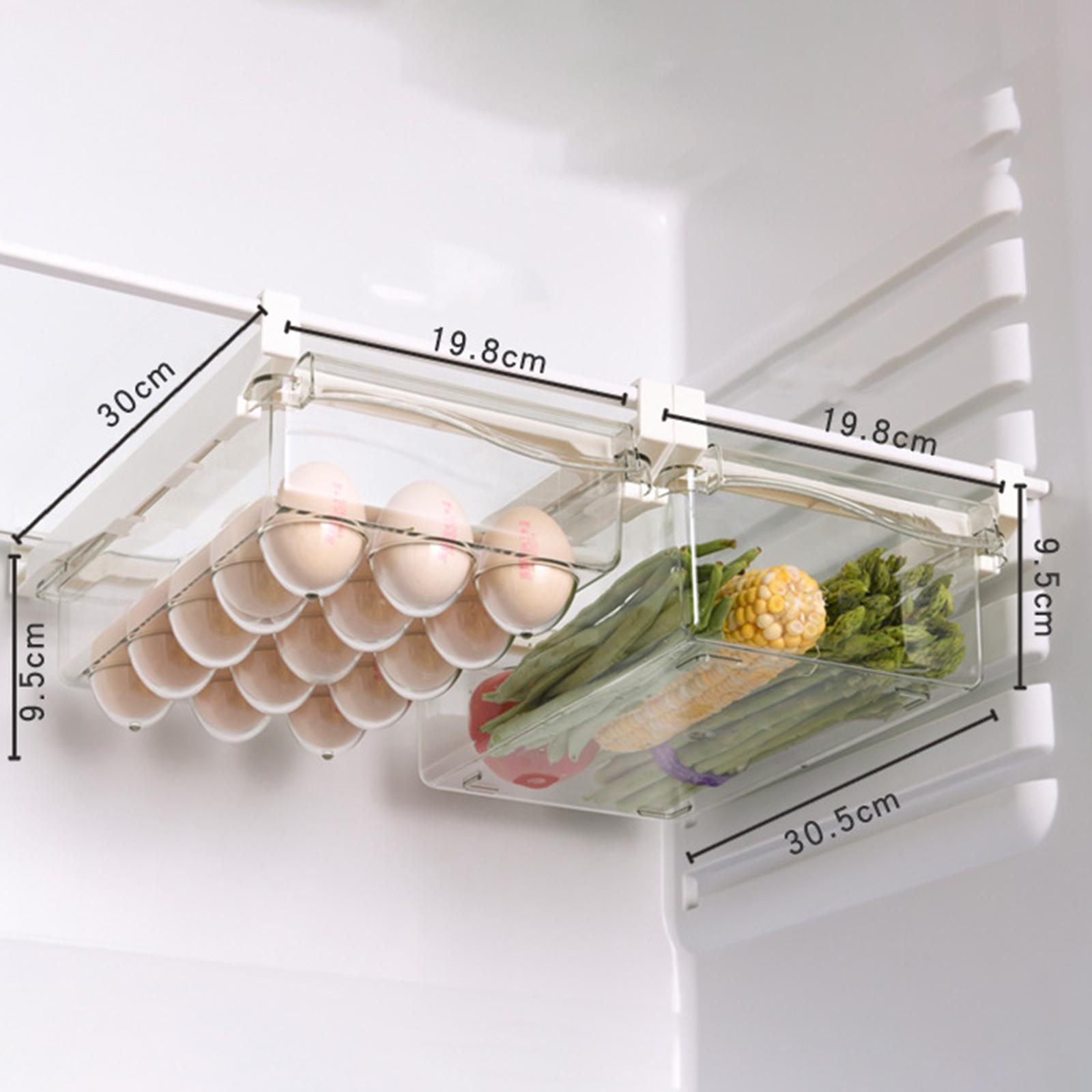Refrigerator Drawer Organizer Fridge Shelf Holder Storage Box