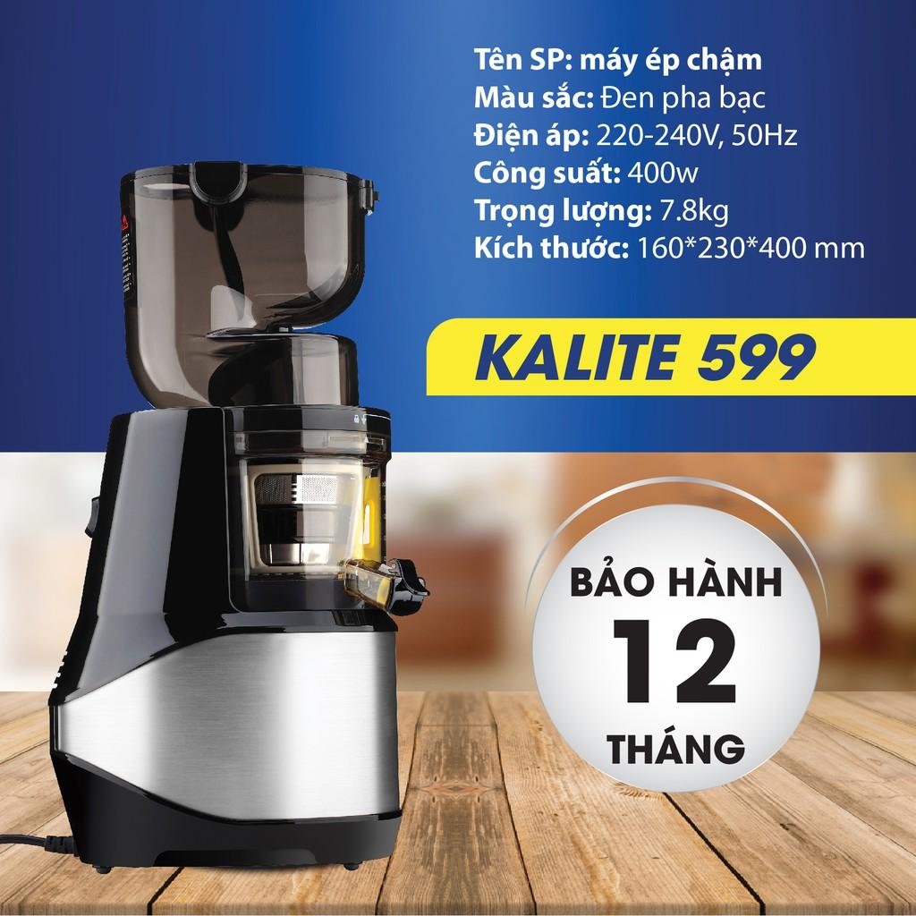 Máy ép chậm Kalite KL 599, ép kiệt, dễ dàng vệ sinh - Hàng chính hãng