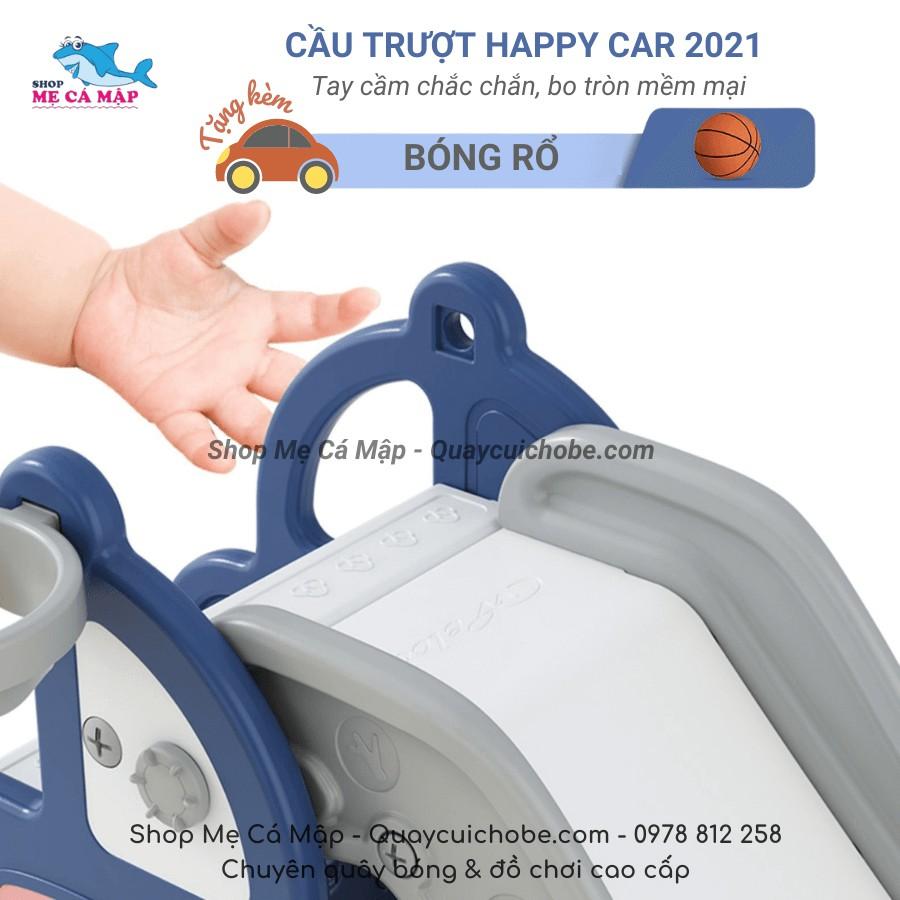 Cầu trượt cho bé Happy Car 2021, họa tiết ngộ nghĩnh, cầu trượt cho bé trai và bé gái