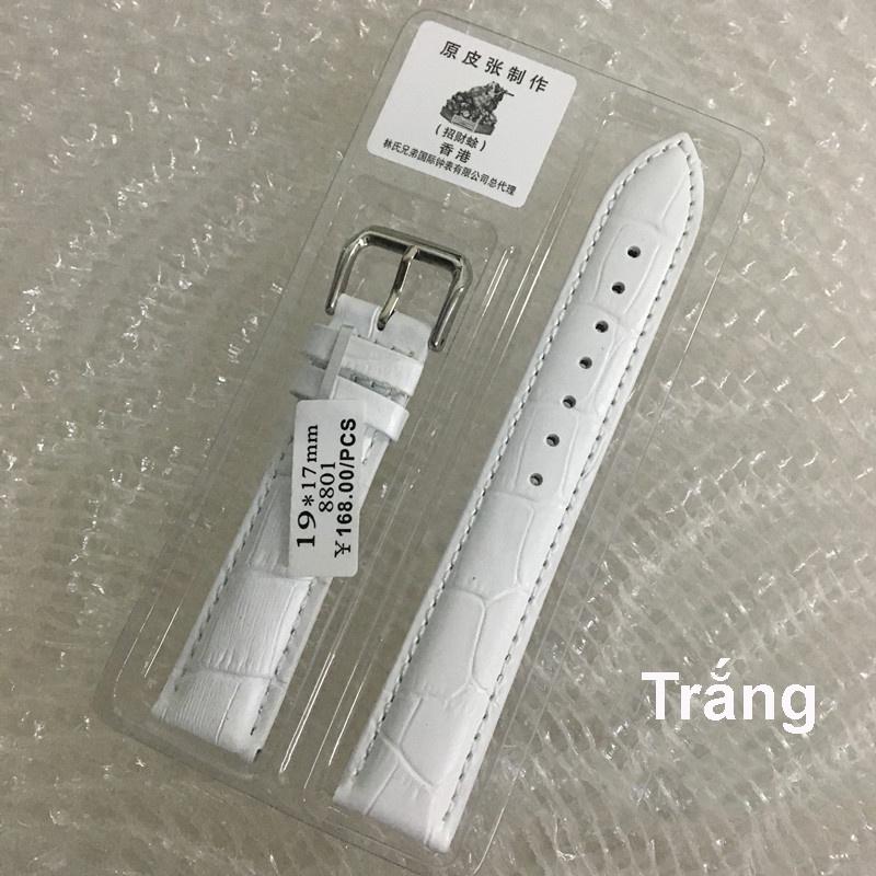 Dây đồng hồ da bò Lucky Ling chống thấm nước BO-32 nhiều size 10 12 14 16 18 19 20 21 22 24mm