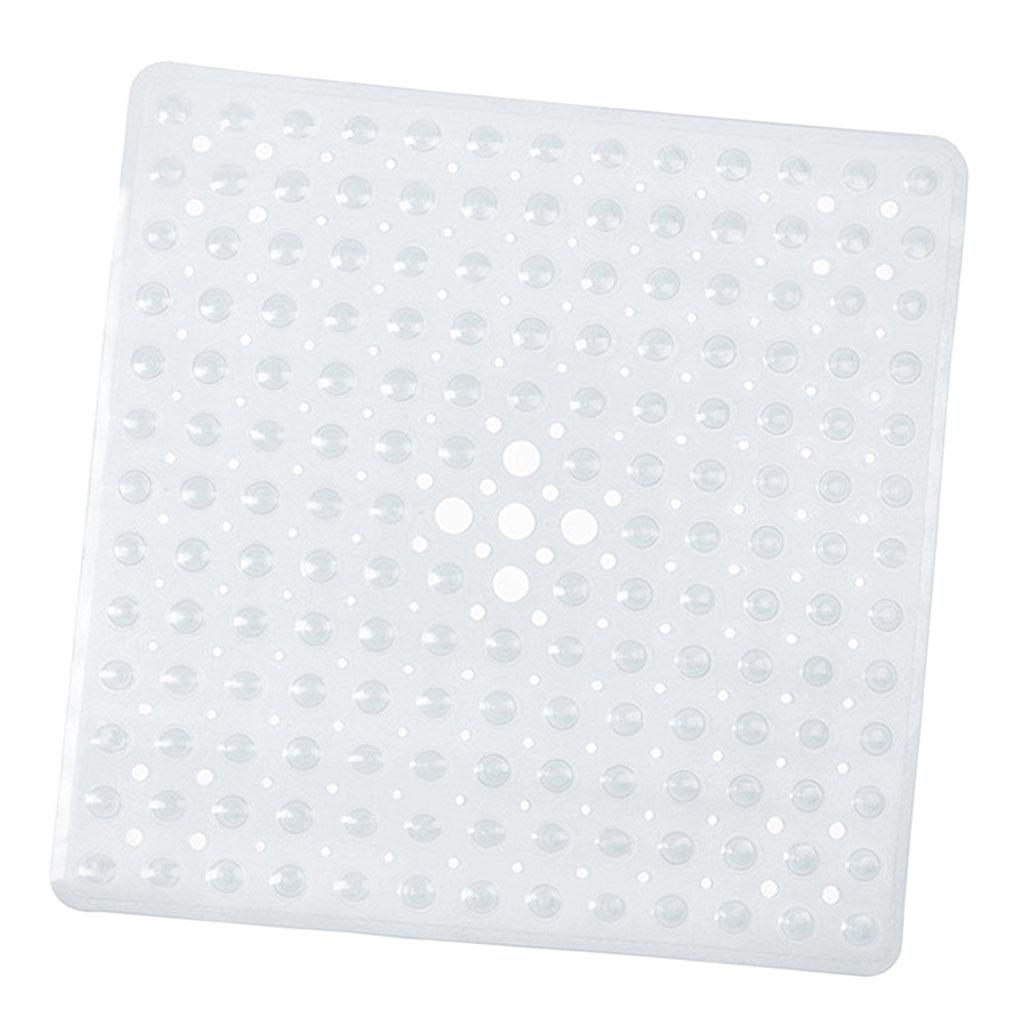 Non Slip Bath Tub and Shower Mat with Suction Cups 54x54cm Transparent