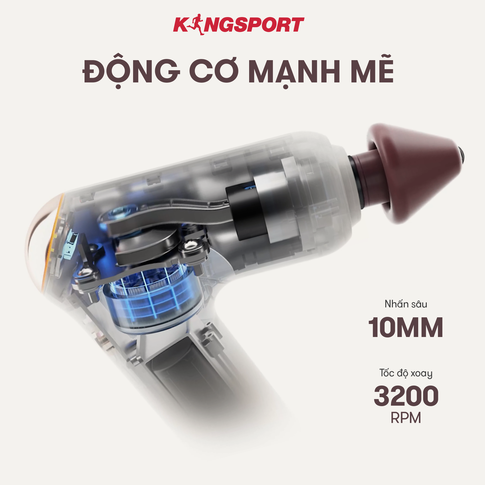 MÁY MASSAGE NHIỆT NÓNG CẦM TAY KINGSPORT KS885