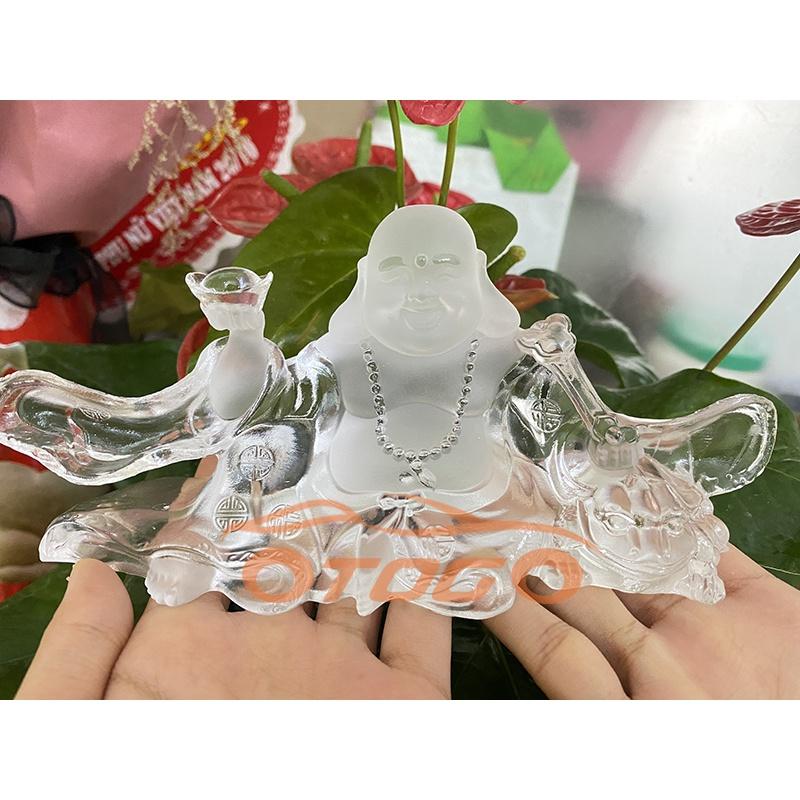 Tượng Di Lặc Ngọc Lưu Ly Cao Cấp Trang Trí Xe Hơi