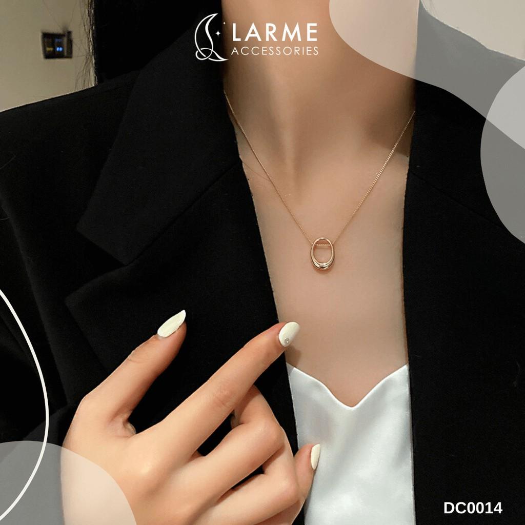 Dây chuyền, vòng cổ nữ oval phong cách Hàn Quốc Larme accessories - DC0014