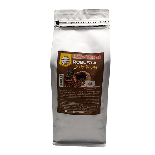 Cà Phê ROBUSTA - Rang Mộc Nguyên Chất (Gói 1000gr) - Dạng Hạt Pha Phin Hoặc Pha Máy - Coffee New