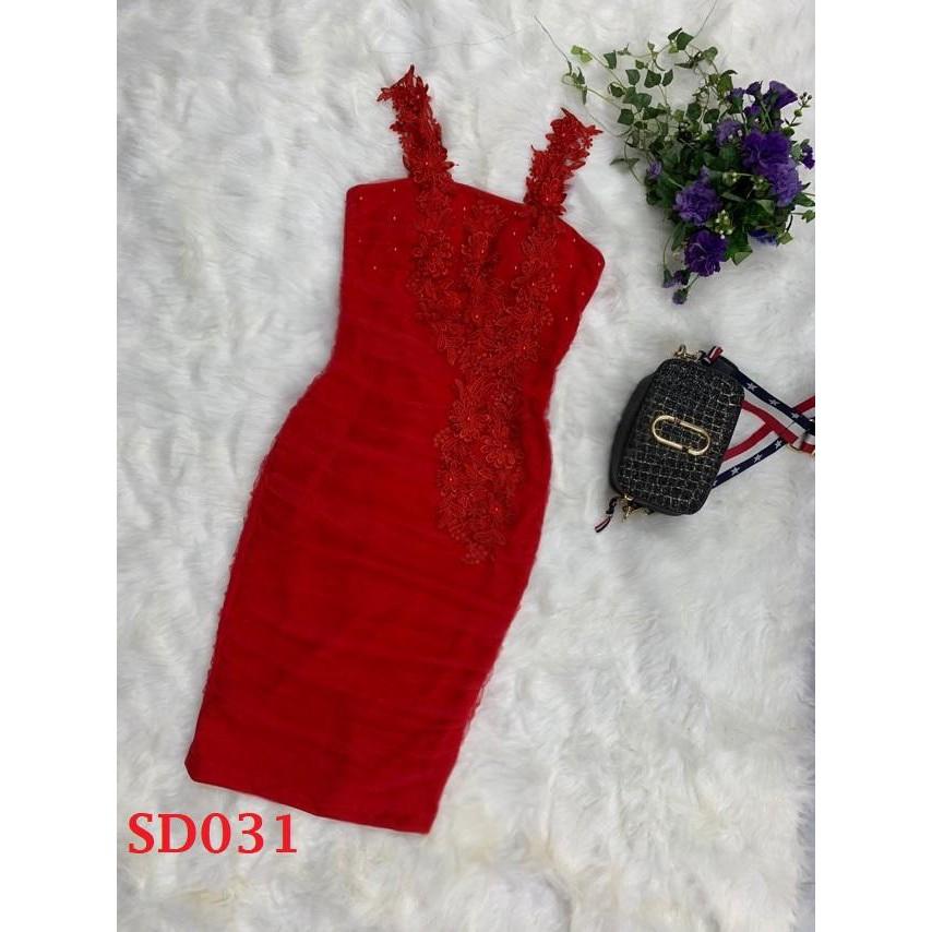 ĐẦM ÔM BODY THIẾT KẾ ĐÍNH REN 3D SIÊU XINH