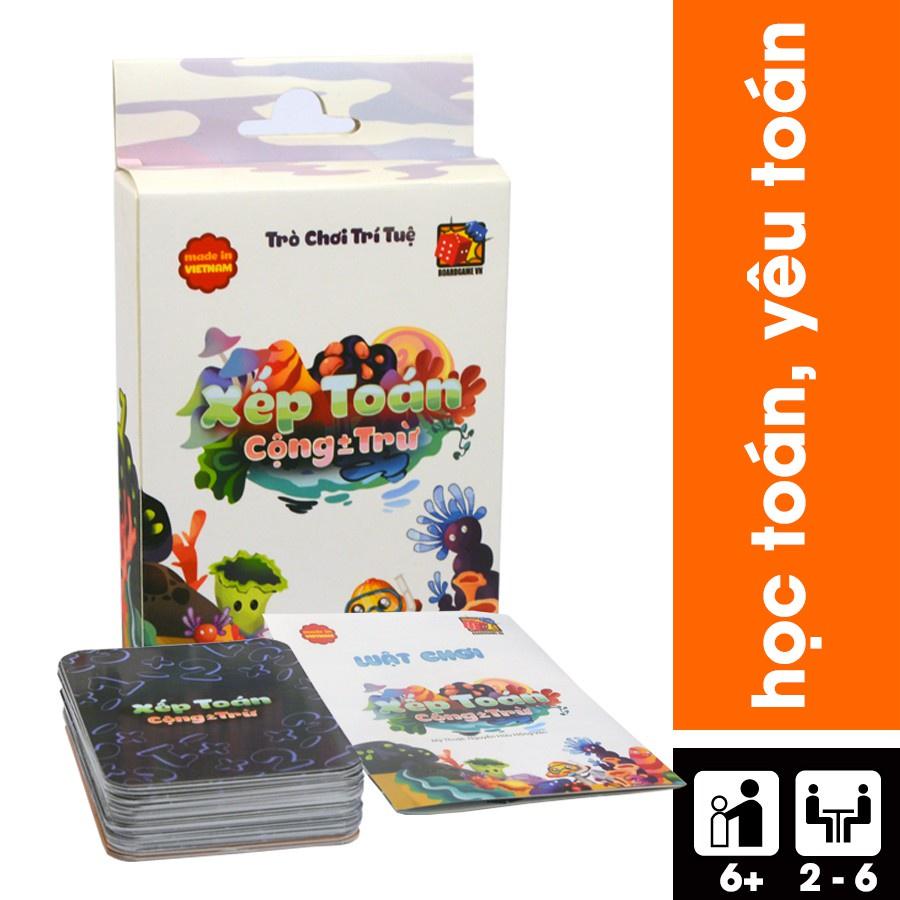 Board Game Thẻ bài Xếp Toán Cộng Trừ, Game Thboanh