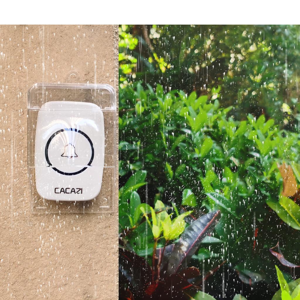 2x Plastic Doorbell Cover Waterproof Cover for Door Bell Button Protector