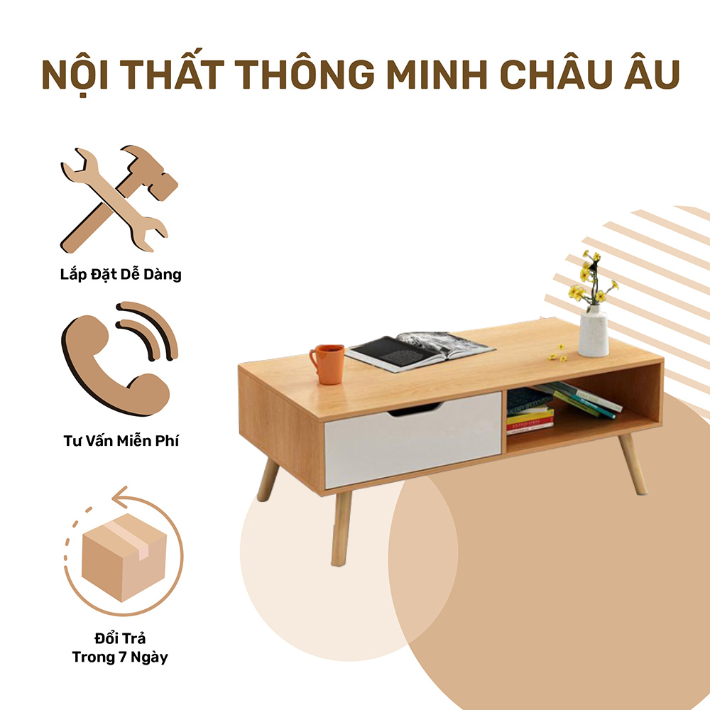 Bàn Trà Phong Cách Bắc Âu - GP81 - Bàn Sofa Trang Trí Phòng Khách Hiện Đại