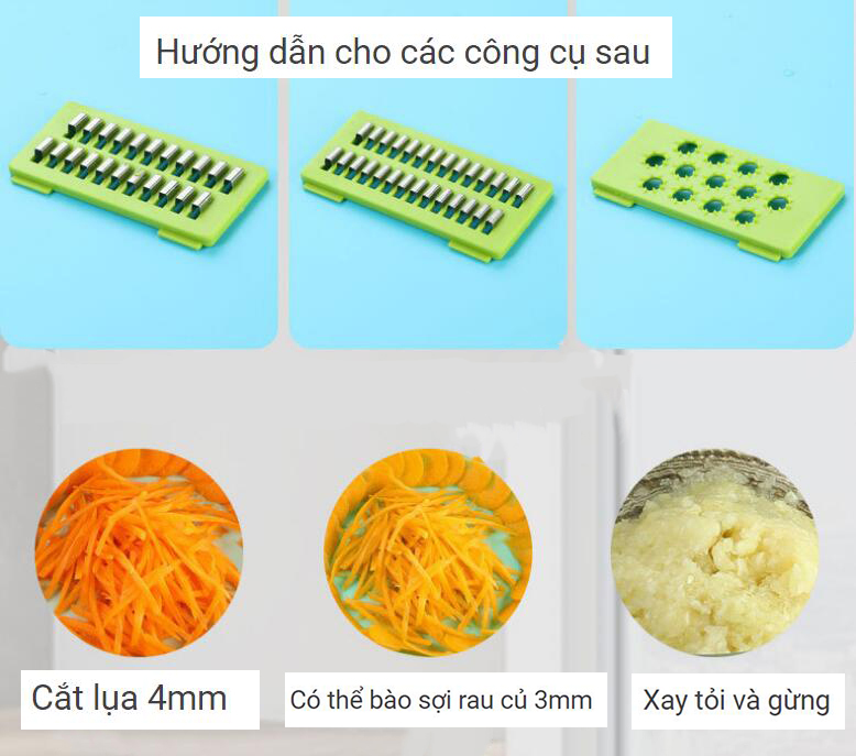 Bộ dụng cụ chế biến rau củ quả cao cấp - 7 lưỡi