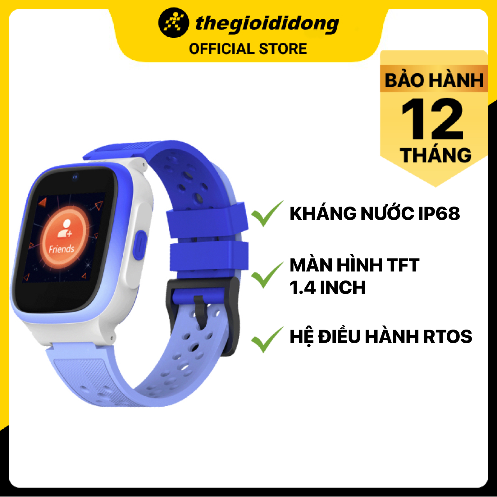 Đồng hồ định vị trẻ em Masstel Smart Hero 4G Màu Xanh - Hàng Chính hãng