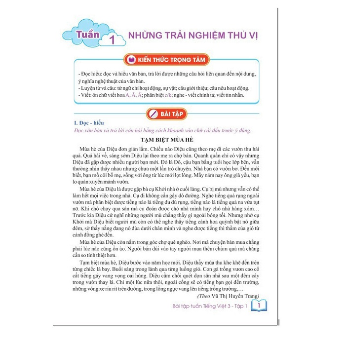Sách - Combo 2 cuốn Bài Tập Tuần Tiếng Việt Lớp 3 - Kết Nối Tri Thức - ndbooks
