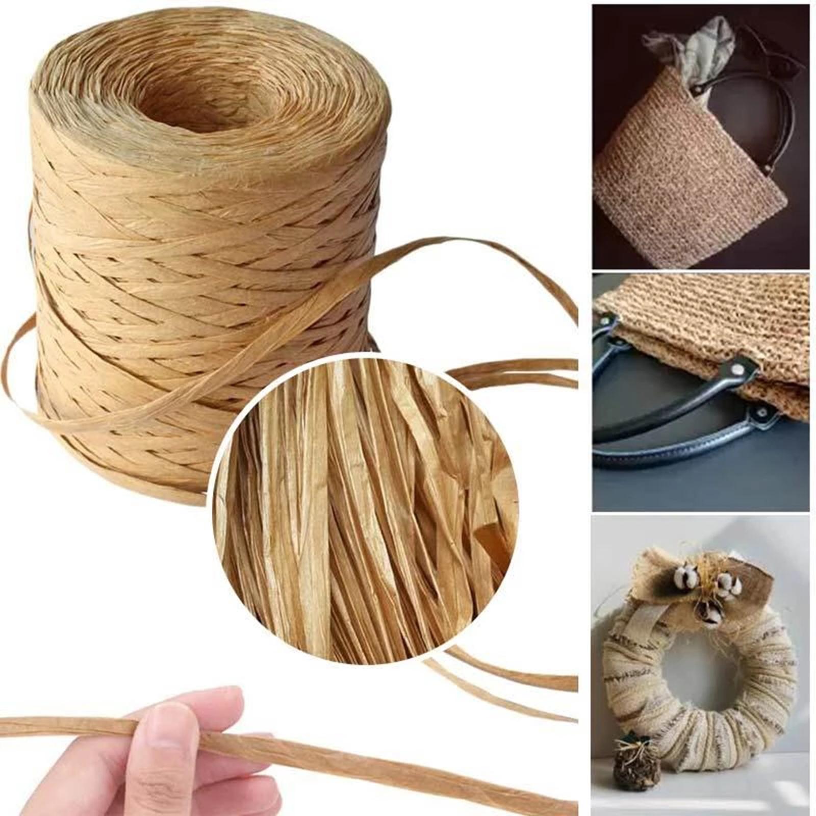 Raffia Paper Ribbon Twine Cord for Gift Wrapping Crafting Weaving Chocolate