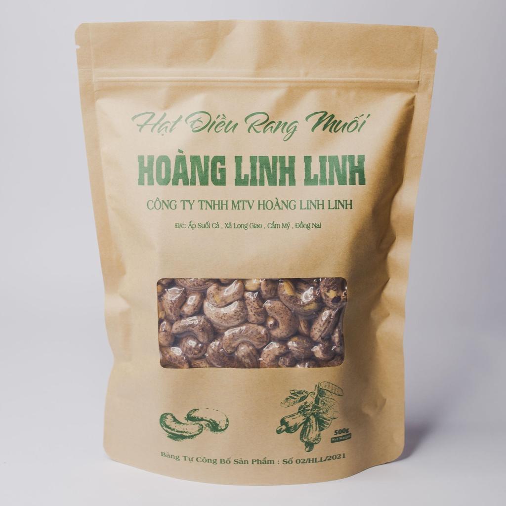 Túi Giấy 500g Nguyên Hạt - Hạt điều Hoàng Linh Linh nhiều size thơm ngon giòn béo, rang mới hàng ngày - Chuẩn xuất khẩu