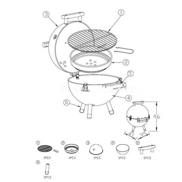 Lò Nướng BBQ Đi Du Lịch Dã Ngoại