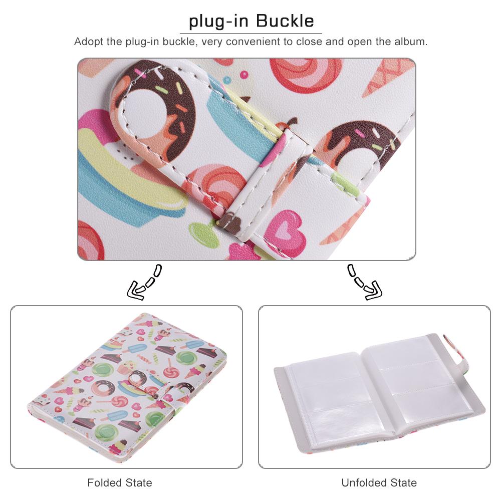 96 Túi Album Ảnh Nhỏ cho Fujifilm Instax Mini 9 8 7s 70 25 50s 90 Phim Màu Giấy