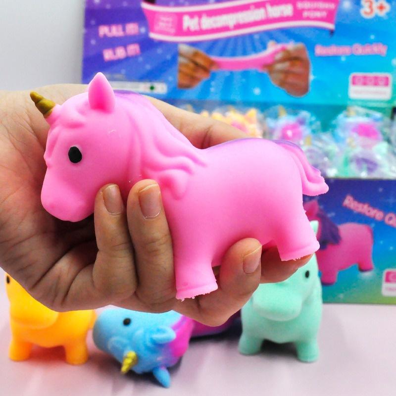 Squishy Mochi hình CON NGỰA PONY ĐỨNG mềm mịn dễ thương chân thực giảm stress co dãn đàn hồi ngộ nghĩnh bóp giải trí