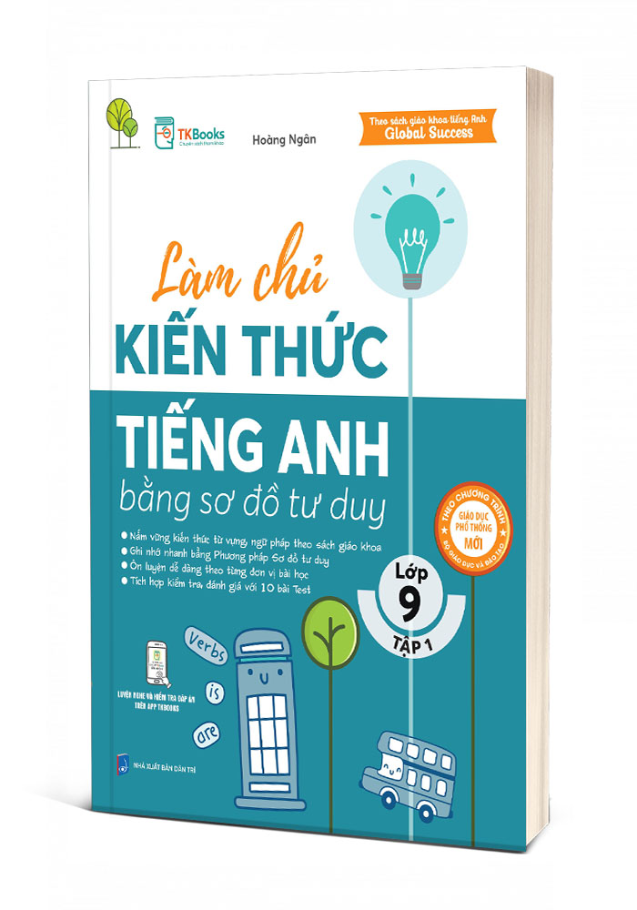 Sách - Làm Chủ Kiến Thức Tiếng Anh Bằng Sơ Đồ Tư Duy – Lớp 9 Tập 1