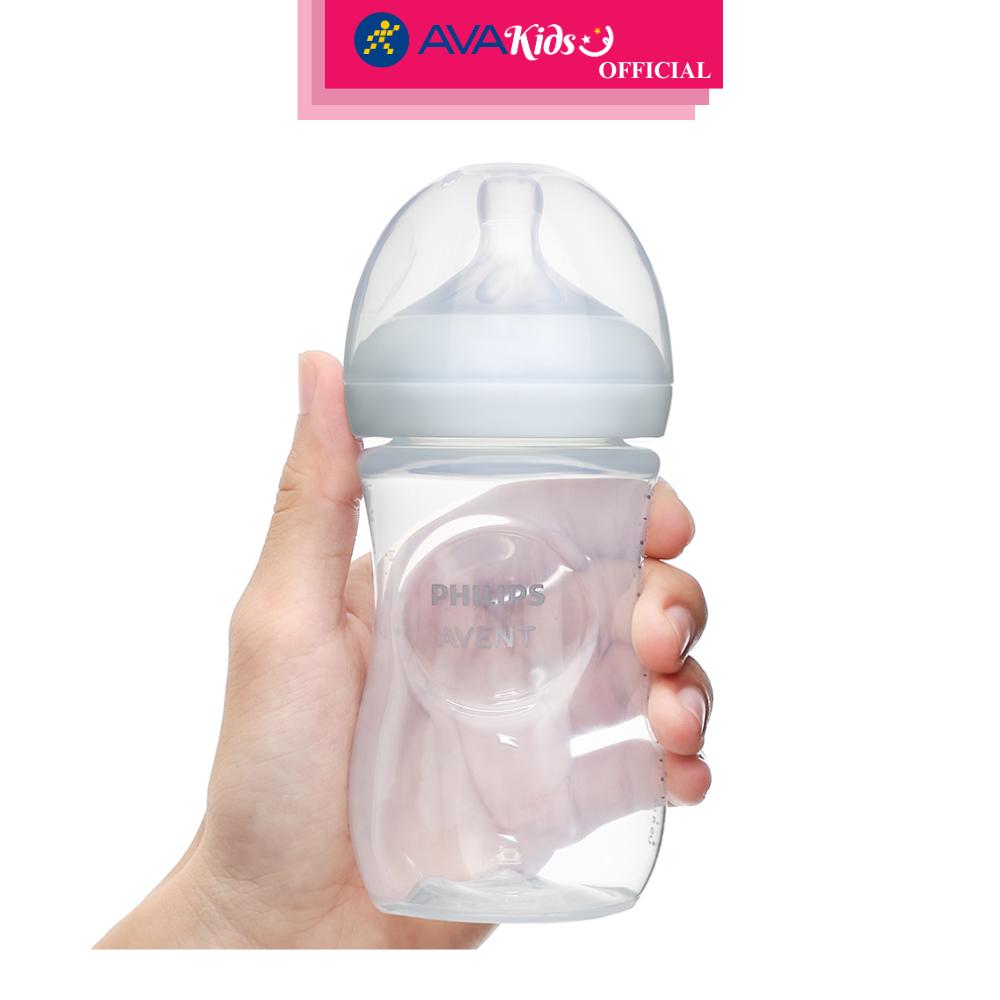Combo 2 bình sữa nhựa PP Philips Avent SCY903/02 cổ rộng 260 ml (1 - 3 tháng) - Hàng Chính Hãng
