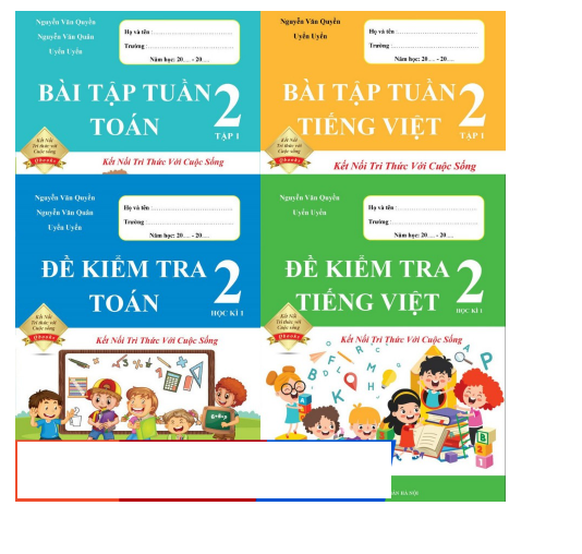 Sách - Combo Bài Tập Tuần và Đề Kiểm Tra Toán và Tiếng Việt 2 - Kết Nối Tri Thức Với Cuộc Sống - Học Kì 1