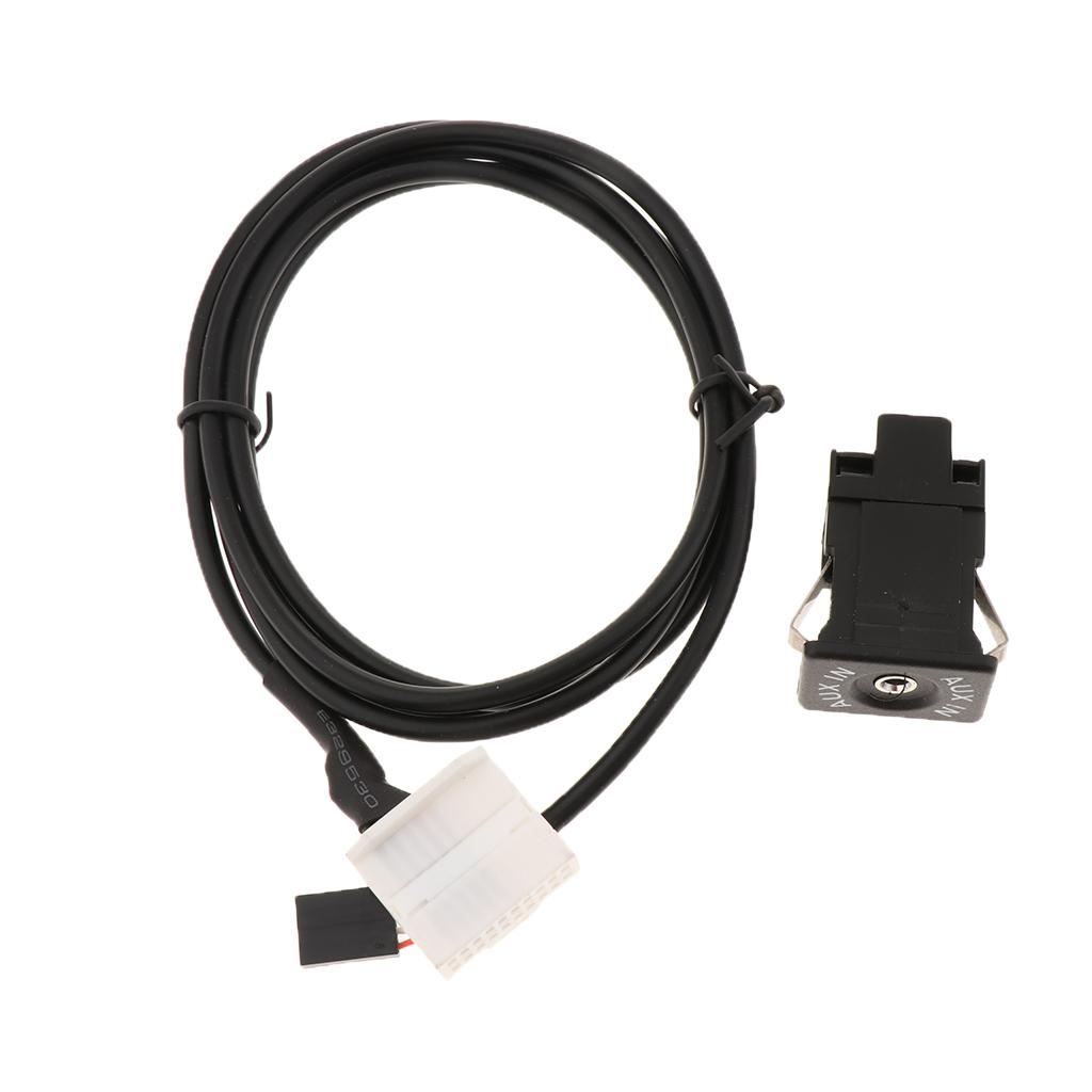 Car USB AUX Switch Socket with Wire Harness Cable Adapter for Toyota Tacoma